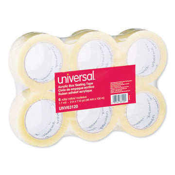 Universal® Deluxe General-purpose Acrylic Box Sealing Tape, 3" Core, 1.88" X 110 Yds, Clear, 6-pack freeshipping - TVN Wholesale